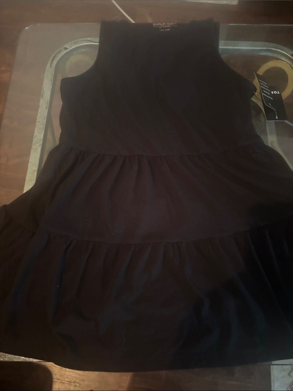 torrid Black Tiered Sleeveless Tunic